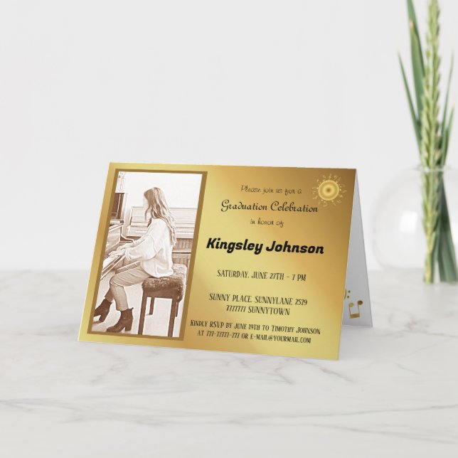 Musikschule - Abschluss Einladung (Vorderseite)