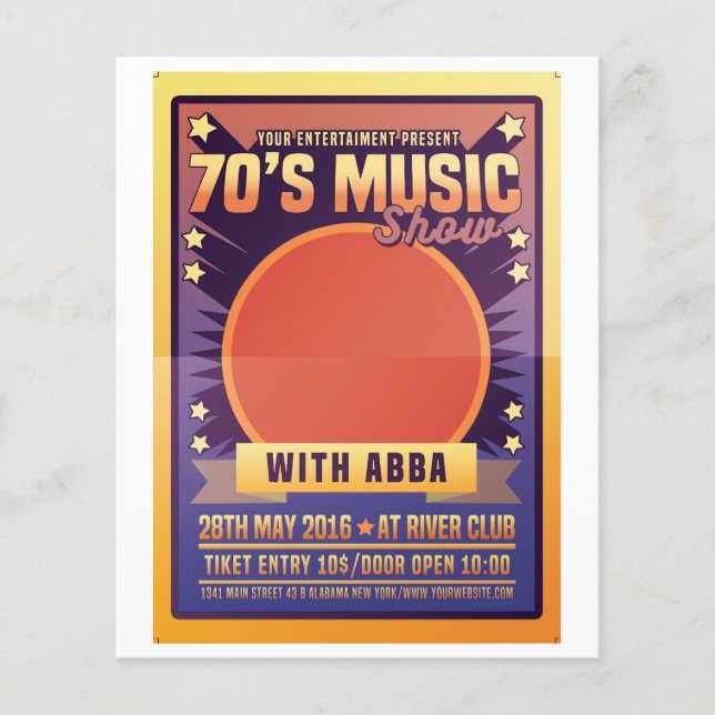 Musikshow der 70er Jahre Flyer (Vorne)