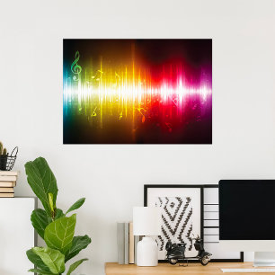Musikspektrum Soundwave Vibrann Audio Visualizer Poster