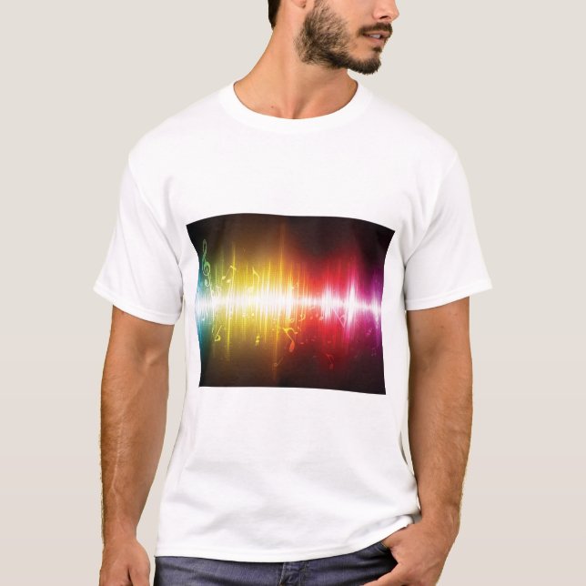 Musikspektrum Soundwave Vibrann Audio Visualizer T-Shirt (Vorderseite)