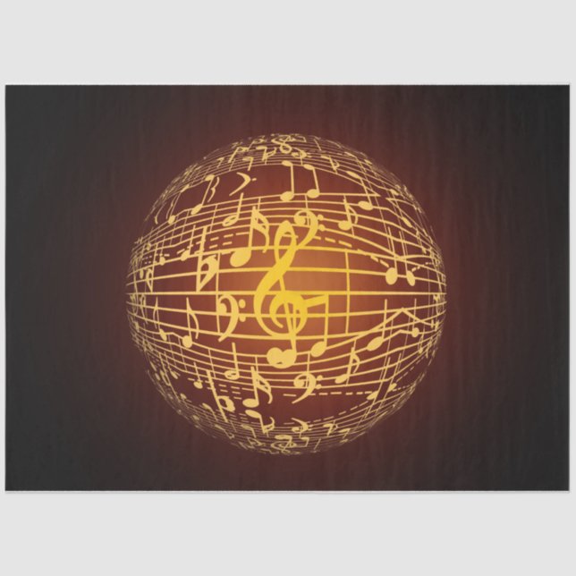 Musiksphärenpapier Seidenpapier (Vorderseite)
