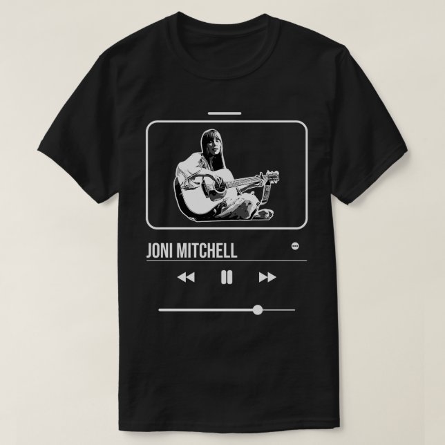 Musikspieler Joni mitchell VWhite T-Shirt (Design vorne)
