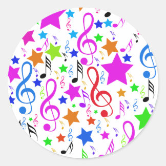 Musiksticker Runder Aufkleber
