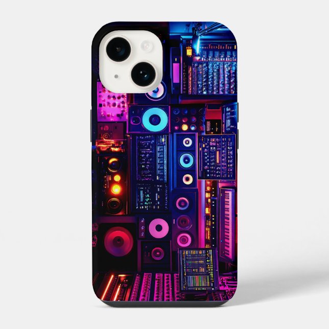 Musikstudio iPhone 14 Hülle (Rückseite)