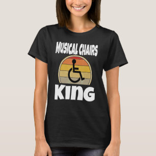 Musikstühle König Rollstuhl Retro Behinderte Hu T-Shirt