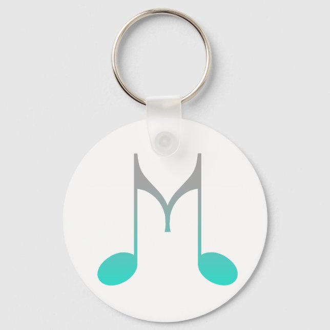 Musiksymbol "M" Schlüsselanhänger (Vorderseite)