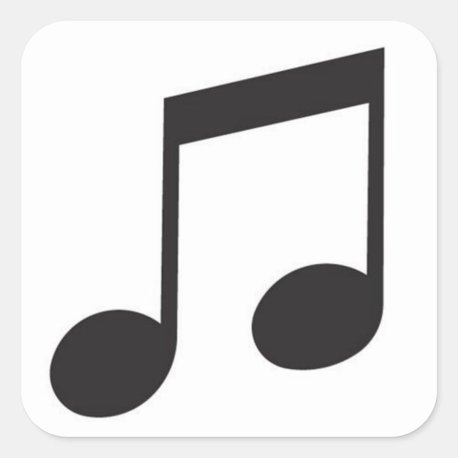 Musiksymbol Quadratischer Aufkleber (Vorderseite)