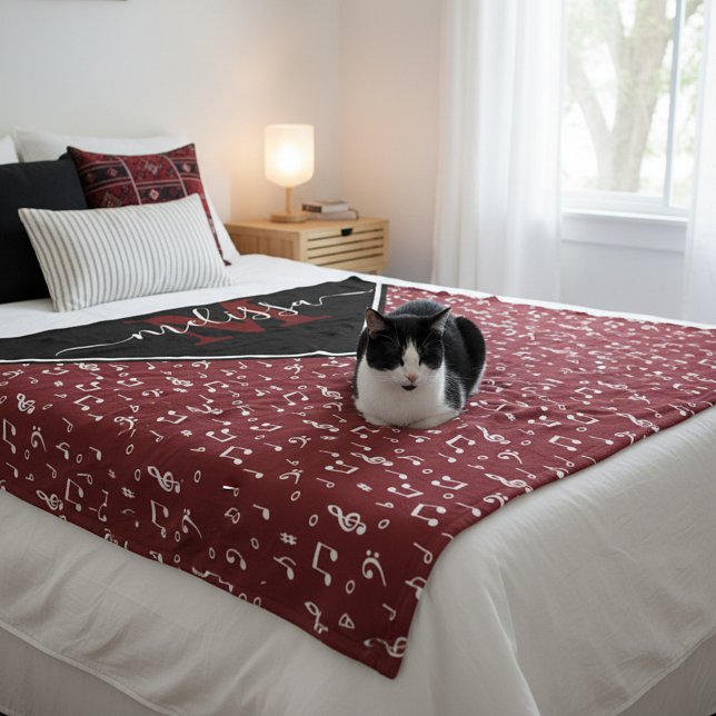 Musiksymbole personalisierte Fleece-Decke Fleecedecke (Von Creator hochgeladen)