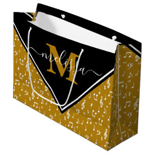 Musiksymbolen personalisiert große Geschenktasche Große Geschenktüte
