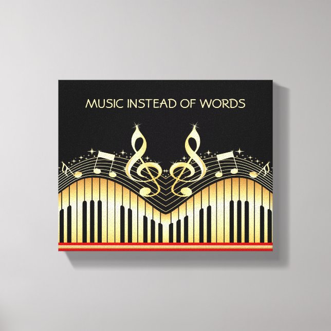 Musiktastatur Leinwanddruck (Vorderseite)