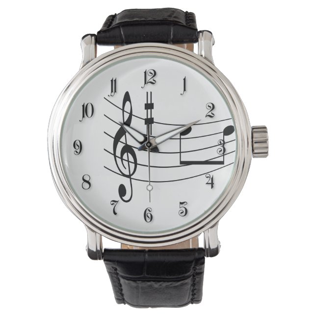Musiktext Armbanduhr (Vorderseite)