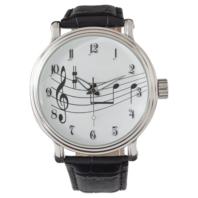 Musiktext Armbanduhr (Vorderseite)