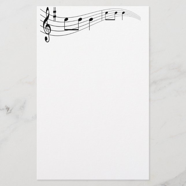 Musiktext Briefpapier (Vorderseite)