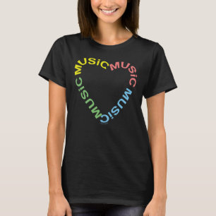 Musiktext-Herz T-Shirt