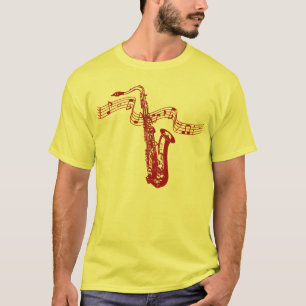 Musikthema Red Saxophone Red Notes - Shirt