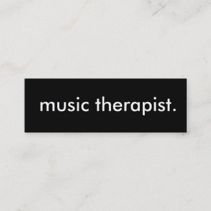 Musiktherapeut. Mini Visitenkarte