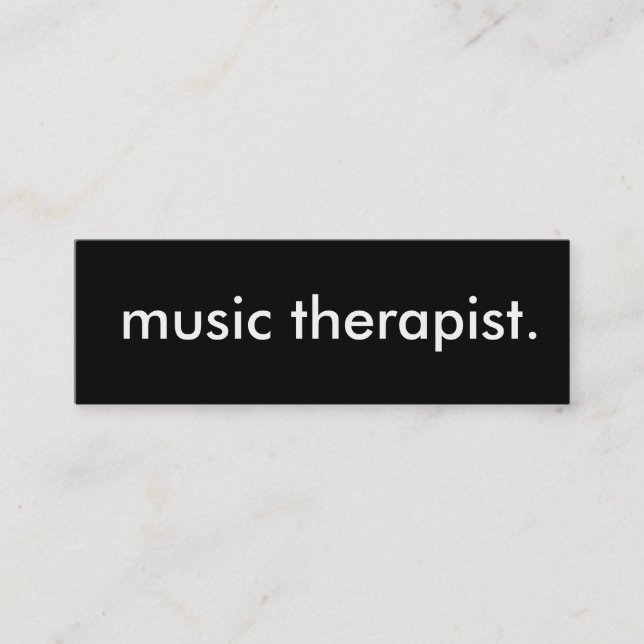 Musiktherapeut. Mini Visitenkarte (Vorderseite)