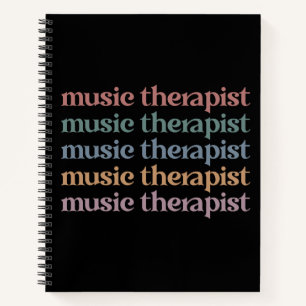 Musiktherapeut Retro Music Therapy gibt Geschenke Notizbuch