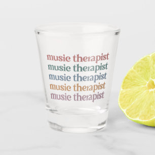 Musiktherapeut Retro-Musiktherapie-Geschenke Schnapsglas
