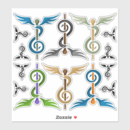 Musiktherapie Icon Set Aufkleber