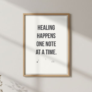 Musiktherapie-Zitat. Geistiges Wohlbefinden Poster
