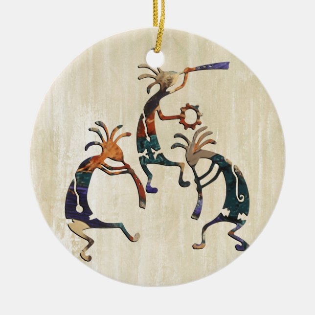 Musiktrio KOKOPELLI + Ihre Ideen Keramik Ornament (Vorne)