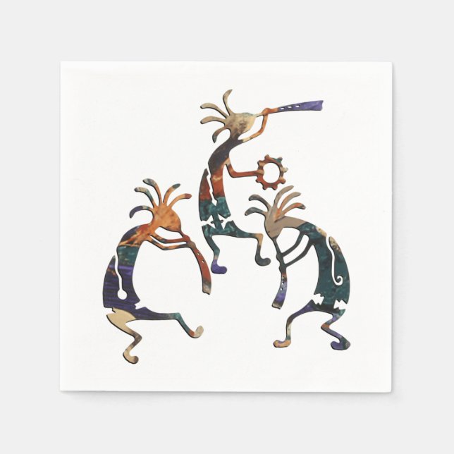 Musiktrio KOKOPELLI + Ihre Ideen Serviette (Vorderseite)