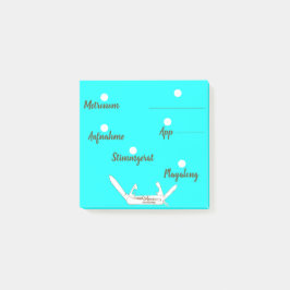 Musikunterricht - Instrumentalunterricht - mit Was Post-it Klebezettel