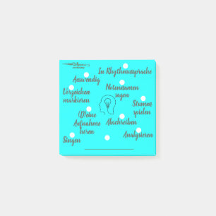 Musikunterricht - Instrumentalunterricht - ohne Post-it Klebezettel