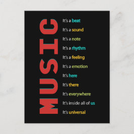 Musikunterricht Klavier Gitarreninstrument Postkarte