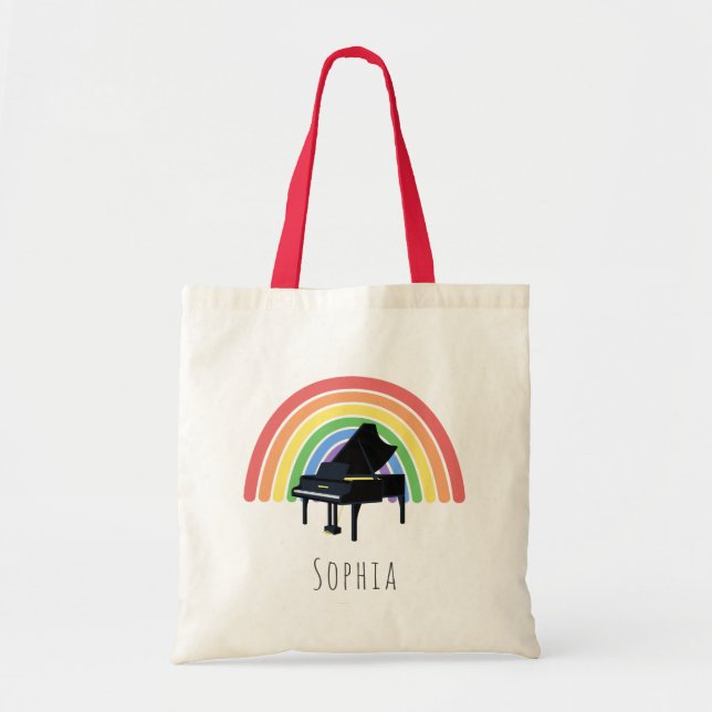 Musikunterricht Rainbow Piano Kinder Tragetasche (Vorne)
