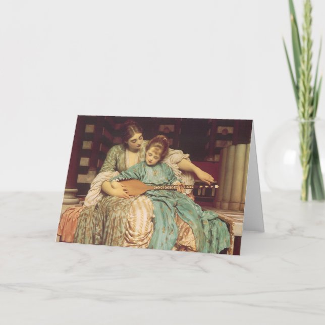Musikunterricht von Lord Frederic Leighton Karte (Vorderseite)