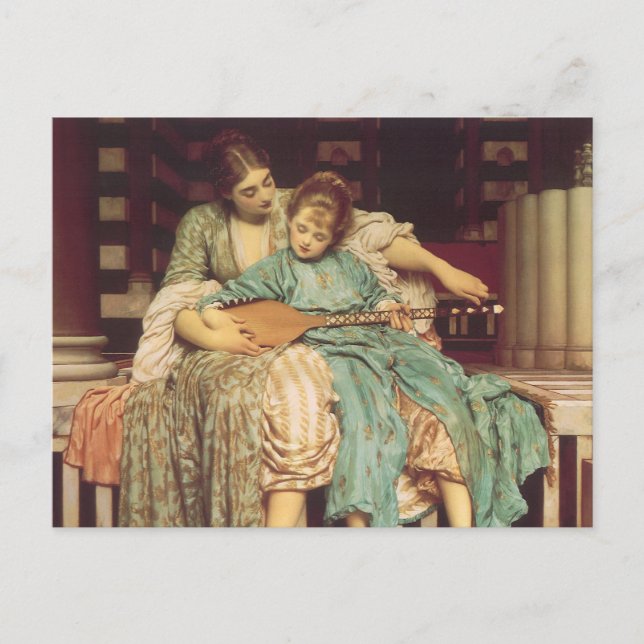 Musikunterricht von Lord Frederic Leighton Postkarte (Vorderseite)