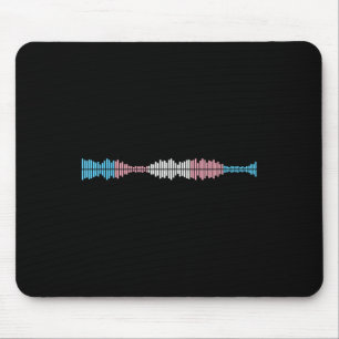 Musikwellen dezent Trans Stolz Flagge Transgender Mousepad