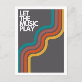 Musikwiedergabe gelassen postkarte