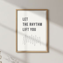 Musikzitat Poster. Ruhige Motivationsdekoration