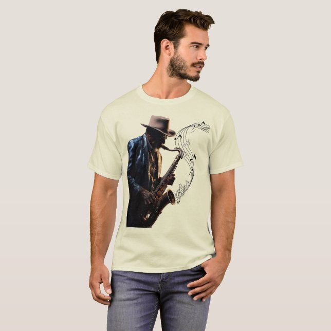 Musimentshirts Soul Saxophon Player T-Shirt (Vorne ganz)