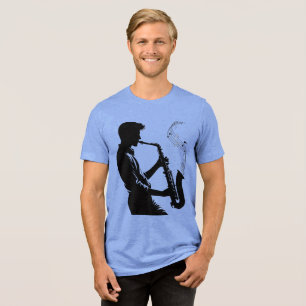 Musimentshirts Soul Saxophon Player Tri-Blend Shirt