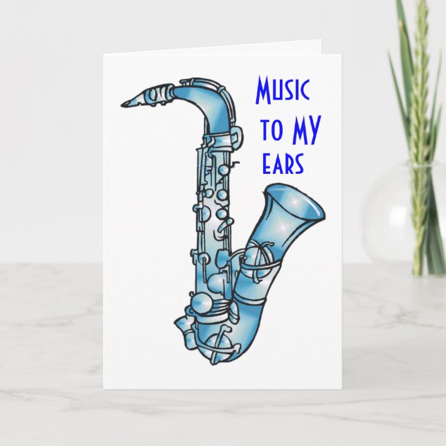 MUSIQUE À MES OREILLES CARTE D'ANNIVERSAIRE (Devant)