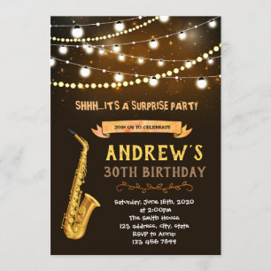 Musique adulte anniversaire thème invitation
