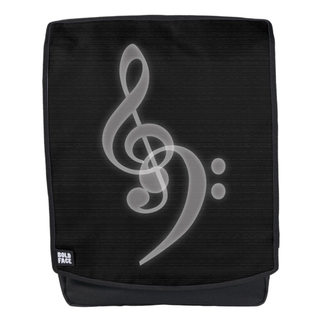 Musique - Arbre et Basse Clé Boldface Sac à dos (Devant)