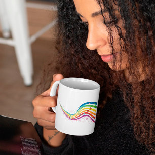 Musique arc-en-ciel Vague Mug