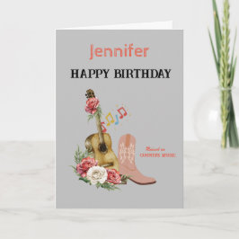 Musique country Bonne carte d'anniversaire. Modifi