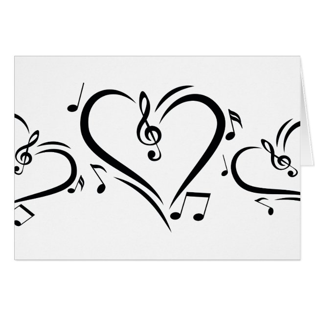 Musique d'amour de clef d'illustration (Devant horizontal)