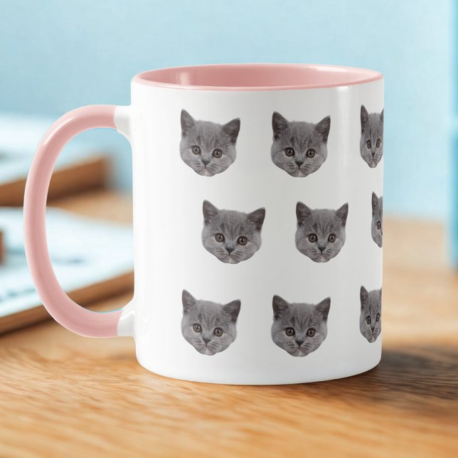 Musique de visage de chat personnalisée | Mug de c (Créateur téléchargé)
