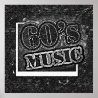 Musique des années 60 vintage - Poster
