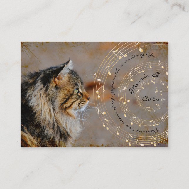 Musique et cartes de visite de chats (Devant)