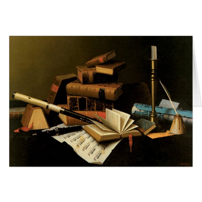 Musique et littérature de William Harnett, Art fin (Devant horizontal)