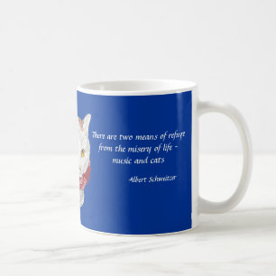 Musique et tasse de cadeau de citation de chats