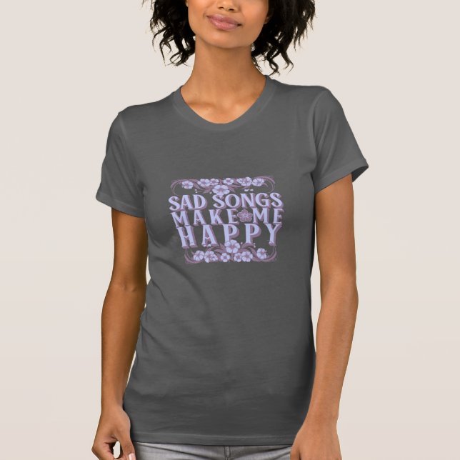 Musique féminine et t-shirts amusants citent (Devant)